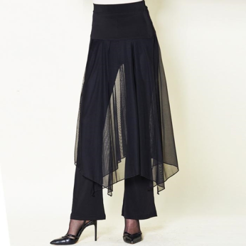 기타 까르죠아 까르죠아 쉬폰 이중 여신 와이드 팬츠 라인 댄스바지 23552126_이미지