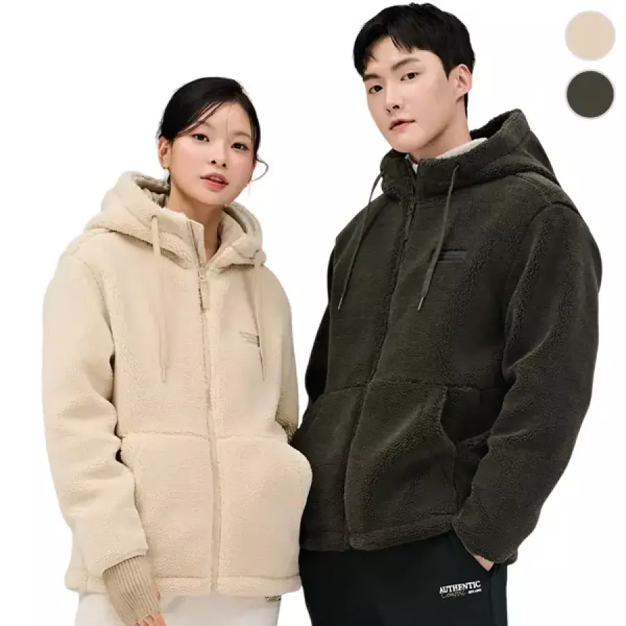 뽀글 양털 보아 HOOD ZIP-UP JUMPER/2Color 멀티 A668_DFRU4323D-멀티