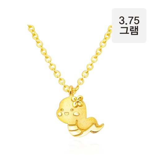 금아당 뱀띠 아기뱀 돌목걸이 3.75g (1개)_이미지