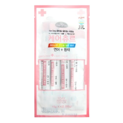 데이스포 독 케어츄르 연어+황태 60g (15g x 4p)이미지입니다. 누르면 해당 게시물로 새창이동합니다.