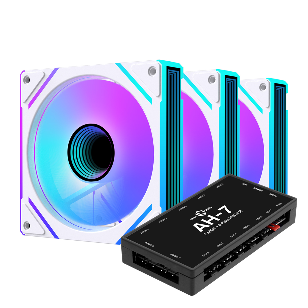 AONE STORM INFINITY PRO-120 ARGB PWM (컨트롤러/3팩, 화이트)_이미지