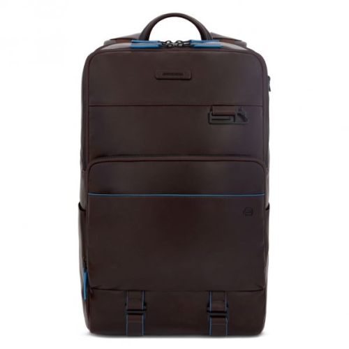 피콰드로 Piquadro 블루 스퀘어 2칸 컴퓨터 백팩 마호가니 개편 노트북 가방 배낭 362812_이미지