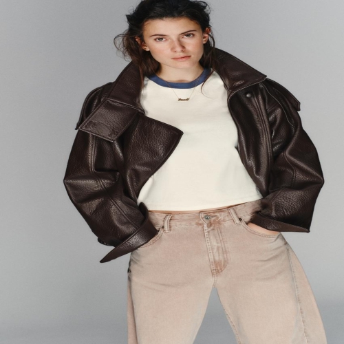 자라 국내 TRF 미드라이즈 배기 벌룬핏 청바지 워싱 로즈핑크 2569/040/633 5373010_이미지