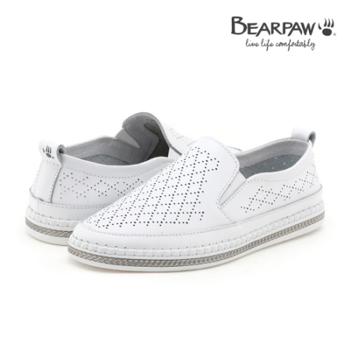 베어파우 MARIAN 화이트 소가죽 슬립온 womens K263084MA-W_이미지