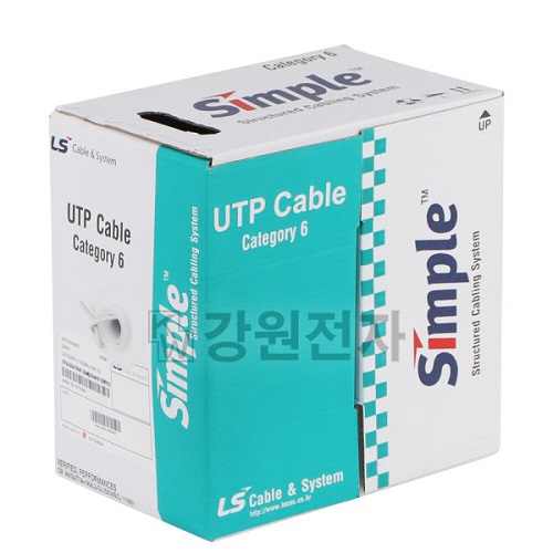 LS전선 UTP-G-C6G-E1VP-M CAT.6 UTP 랜케이블 박스 [300m, 그레이]