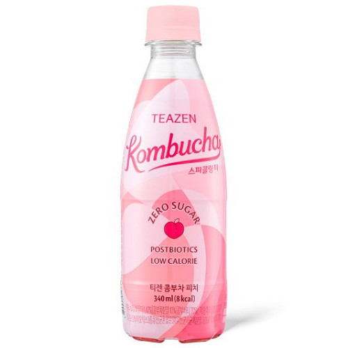 티젠 콤부차 스파클링 티 피치 제로슈거 340ml (1개)