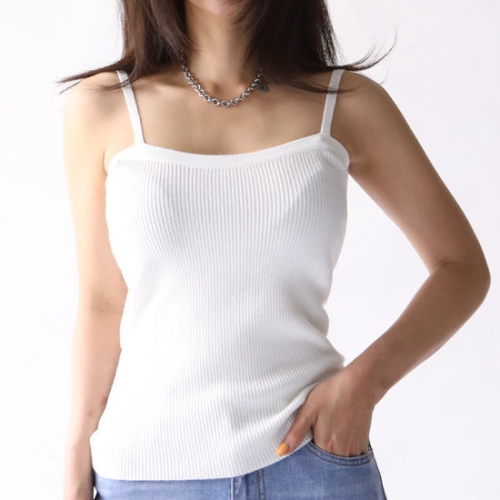헤이올리 어깨끈 탑 니트 나시 NHK072