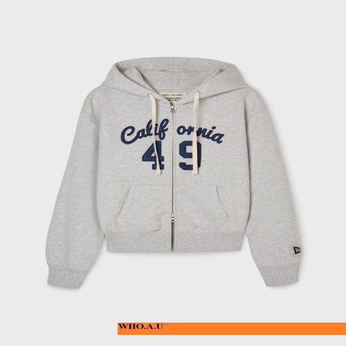 후아유 W.A.U Patch Crop Hood Zip-up NAVY -WHMZG1111F_이미지
