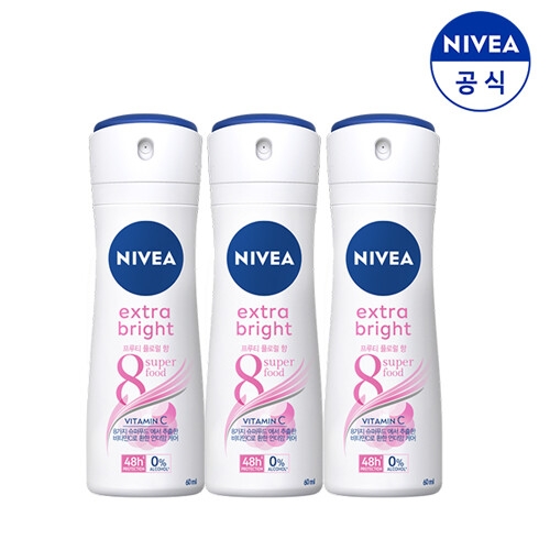 엑스트라 화이트 데오드란트 스프레이 48h 60ml