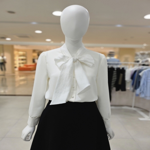 올리브데올리브 진주버튼 타이 블라우스 YW4AB603