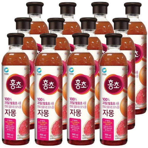 청정원 홍초 자몽 900ml (12개)_이미지