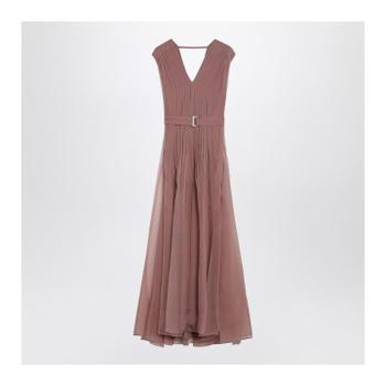브루넬로쿠치넬리 Pink Crispy silk dress with belt MF940A5336SI/XM_CUCIN-C9399_323_이미지