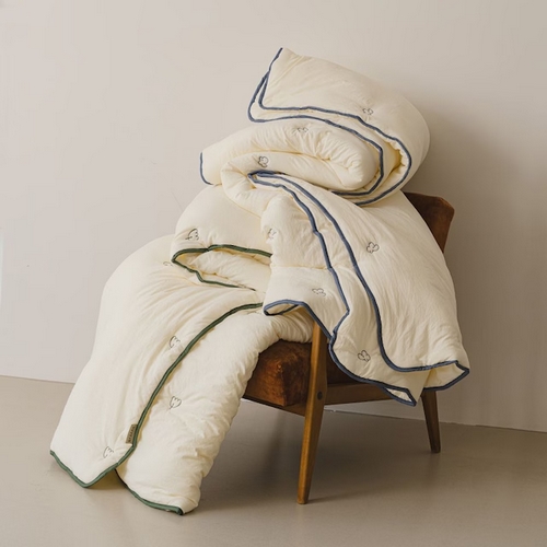 다원물산 바자르 시즈닝 소프트워싱 자수 먼지없는 사계절 차렵이불패드세트 (퀸 Q)