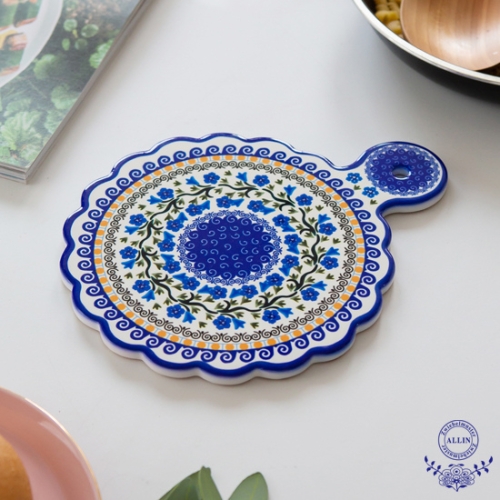 Allin 쯔비벨허브 북유럽풍 도자기냄비받침 라벤더_이미지