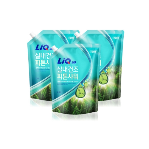 리큐 실내건조 피톤샤워 일반용 리필 2.1L (3개)_이미지