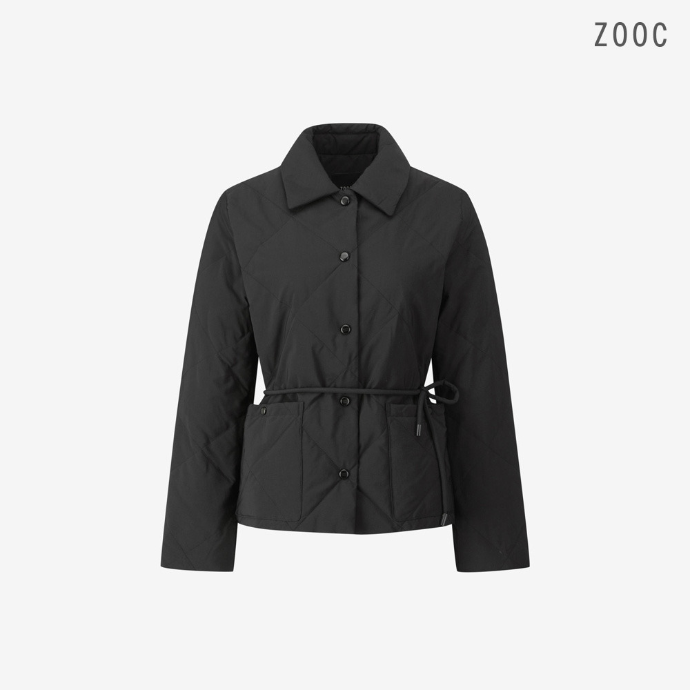 대현 ZOOC 퀼팅 벨티드 카라 패딩 자켓 BK_V261PSG901