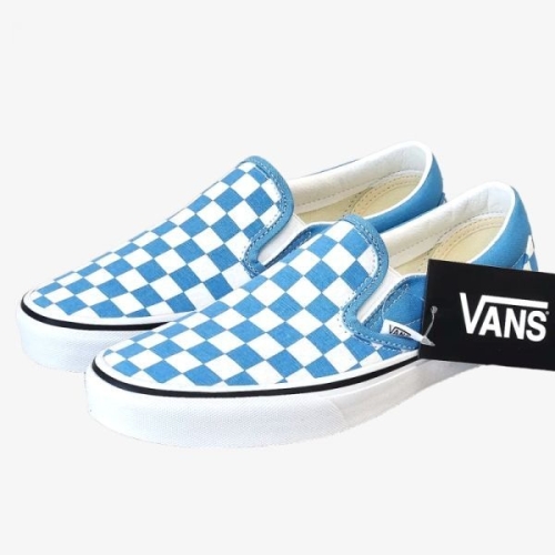 반스 신발 스니커즈 운동화 슬립온 클래식 슬립 온 컬러 띠어리 체커보드 헤리티지 블루 1570586