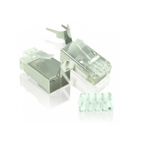 라인업시스템 LANSTAR LS-CAT7-750 SSTP RJ45 8P8C 실버 커넥터 (1개)_이미지