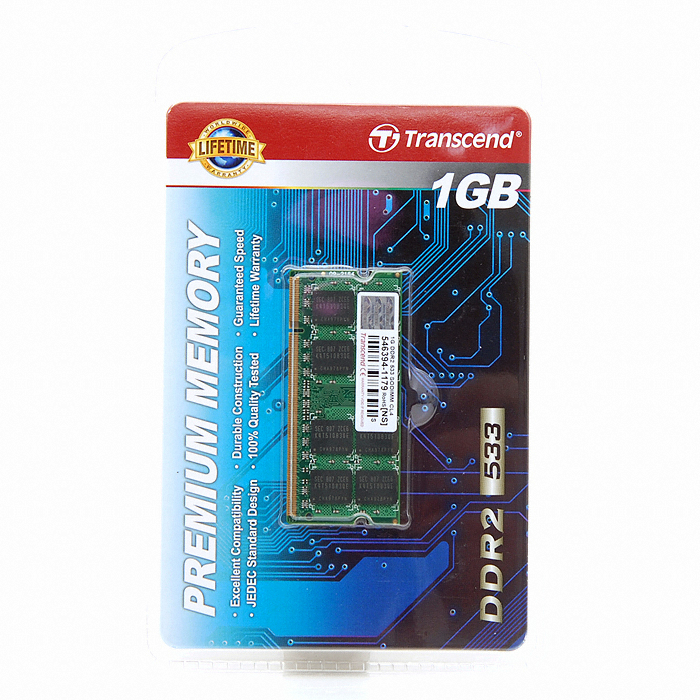트랜센드 노트북 DDR2-533 PREMIUM 파인인포 (1GB)_이미지