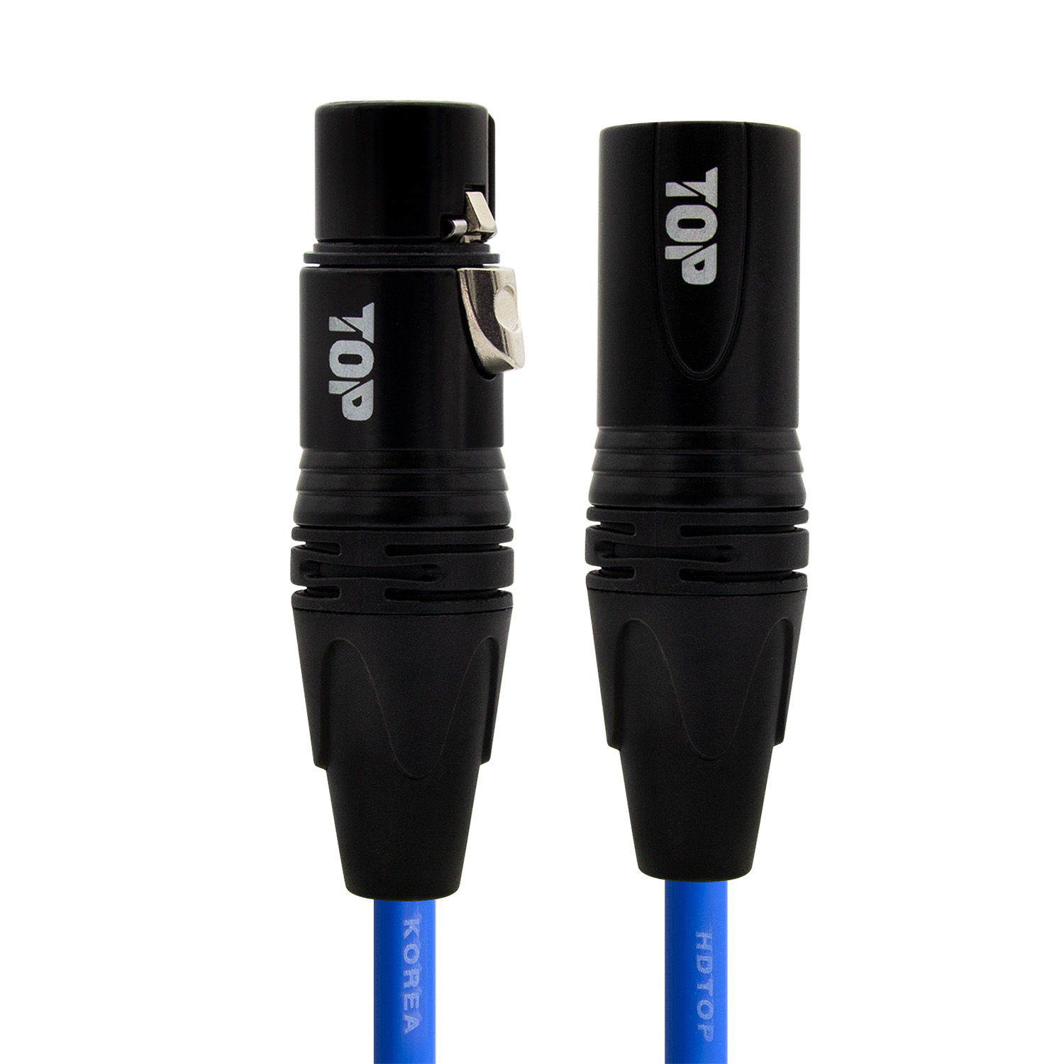 탑라인에이치디 HDTOP XLR 암 to 수 마이크 연장 케이블 블랙블루 (2m, HT-TP5706)_이미지