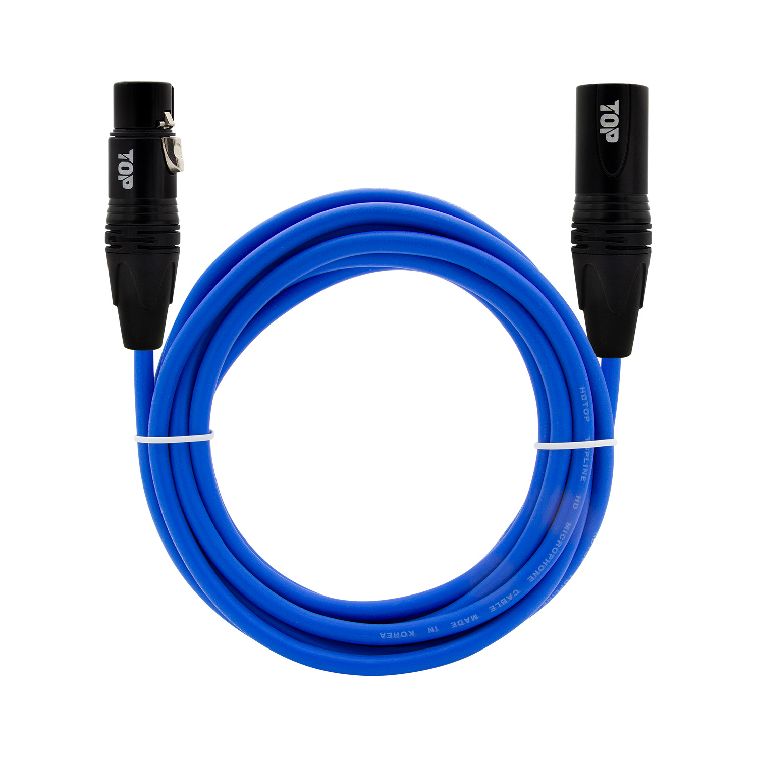 탑라인에이치디 HDTOP XLR 암 to 수 마이크 연장 케이블 블랙블루 (2m, HT-TP5706)_이미지