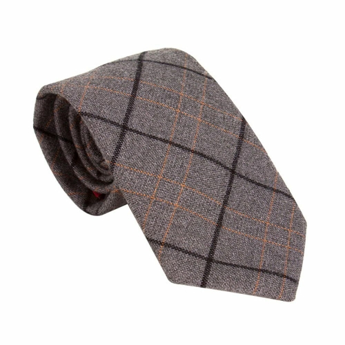 레디핏 블랙 테터솔 체크 울 수동 넥타이_MW7095_이미지
