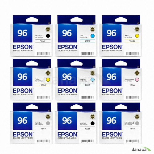 Epson 정품 96 (T0961, T0962, T0963, T0964, T0965, T0966, T0967, T0968, T0969) 9색 세트