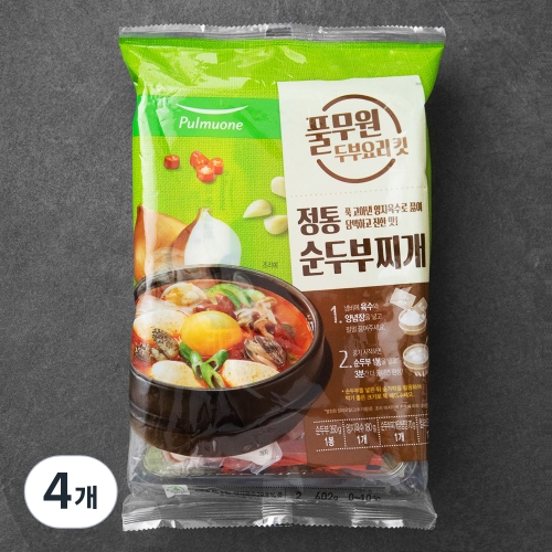풀무원 정통 순두부찌개 602g (4개)_이미지