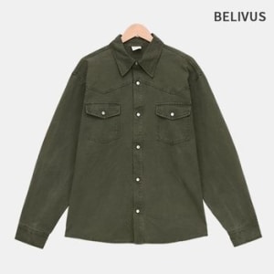 빌리버스 남자 셔츠 자켓 가을 환절기 오버핏 사파리 남방 BLS037