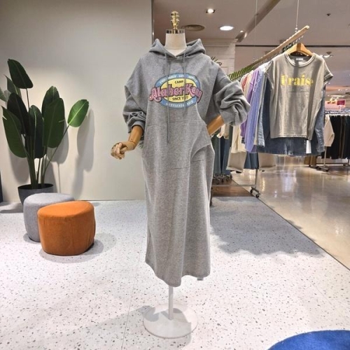 에잇컨셉 C26C7FOP012 루즈핏 알라 프린트 후드원피스