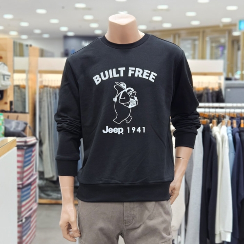 JEEP 남녀공용 BUILT FREE 베어 루즈핏 맨투맨 JQ1TSU894_이미지