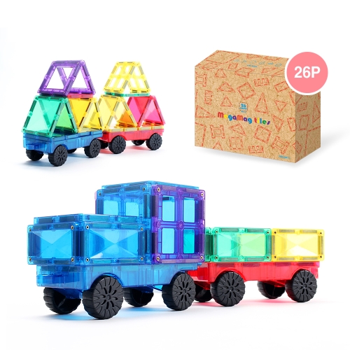 메가맥타일즈 자석블럭 메가맥타일즈 자석타일 자동차 세트 26p_이미지