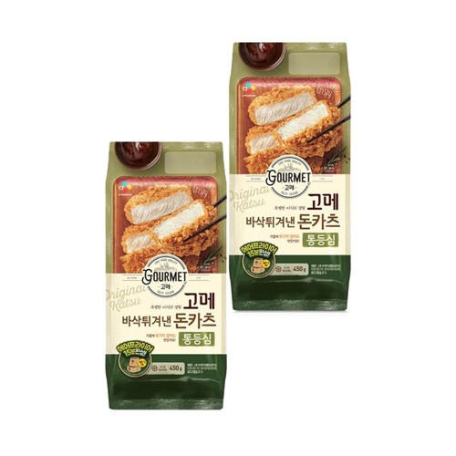 CJ제일제당 고메 바삭 튀겨낸 통등심 돈카츠 450g (2개)