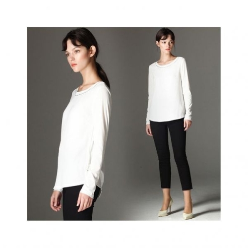 르오트 품격있는 솔리드 블라우스 1038009