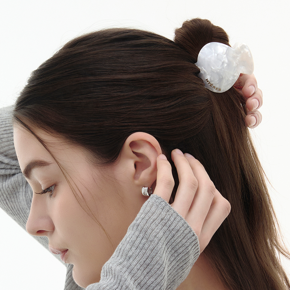  이에르로르 쉘 포인트 헤어 집게핀 화이트 HL6H64601WTXXX