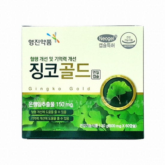 영진약품 징코골드 60캡슐 (2개)_이미지