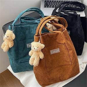 라일리 Rly 여성 데일리 골지 코듀로이 앞주머니 숄더백 에코백 9511831