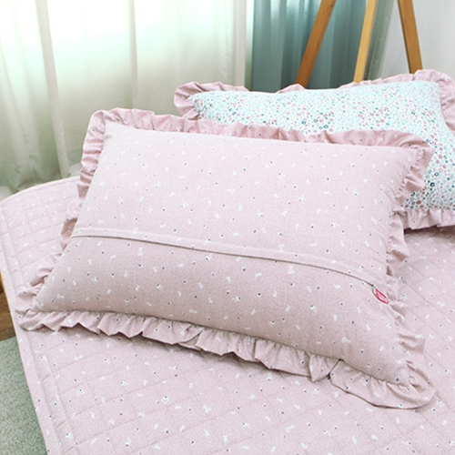 이블랑 띠아모 핑크 차렵이불 베개세트 (슈퍼싱글 SS)_이미지