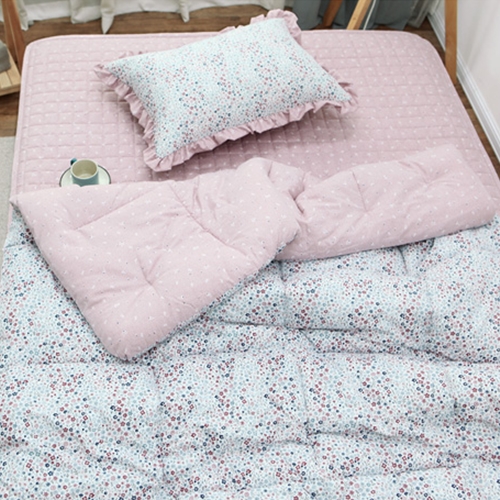 이블랑 띠아모 핑크 차렵이불 베개세트 (슈퍼싱글 SS)_이미지