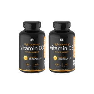 스포츠리서치 비타민D3 엑스트라 스트렝스 125mcg(5000IU) 360캡슐 (2개)_이미지