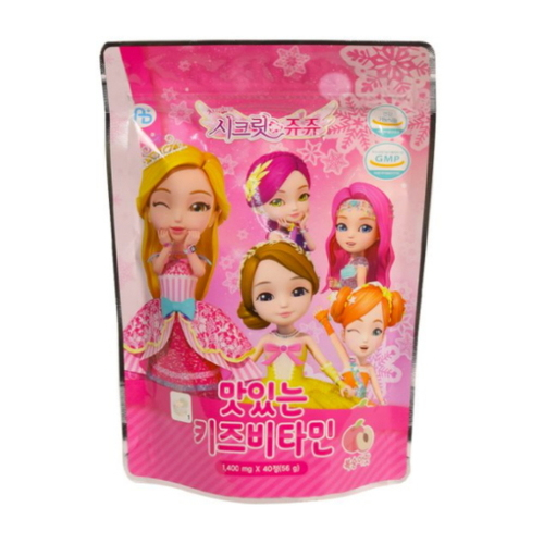 뉴팜 시크릿쥬쥬 맛있는 키즈비타민 40정 (1개)_이미지