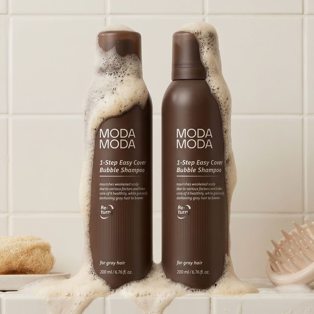모다모다 원스텝 이지 커버 버블샴푸 200ml (2개)_이미지
