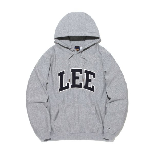 LEE 데님 아플리케 로고 후드 그레이 LE2601HD03GR_이미지