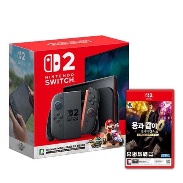 Nintendo 닌텐도 스위치 2 마리오 카트 월드 게임 타이틀 세트 (용과 같이 0 맹세의 장소)