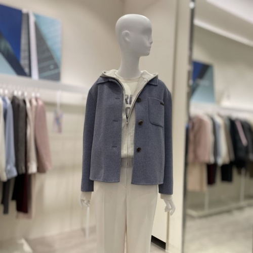 바바패션 더아이잗(TheIzzat) 캐시미어 스탠칼라 핸드메이드 재킷 OGRAM0JK718