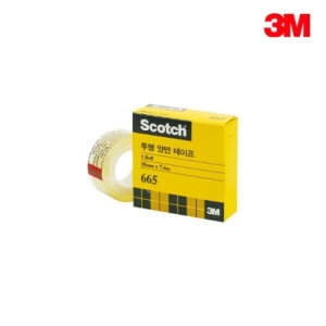 3M 스카치 665 투명 양면 테이프 리필 18mm x 7.6m (12개)_이미지