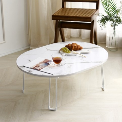 레몬트리 트리팜 LPM 오브제 타원형 접이식 테이블 (80x60cm)_이미지