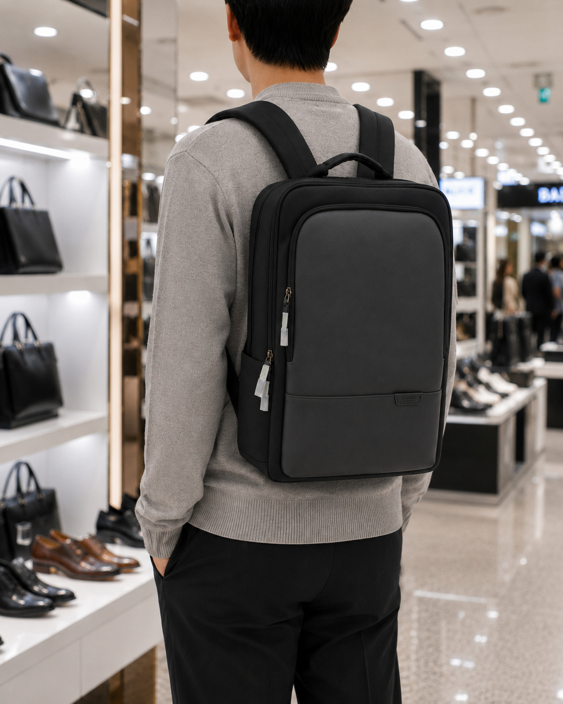 남성 가죽 노트북 백팩 EOFSXH2O3BK HYHP1a GN_GN
