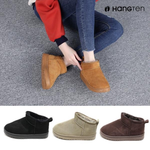 행텐 HT-AGLOW 여성용 스웨이드 숏 털부츠 털안감 양털 방한부츠_이미지