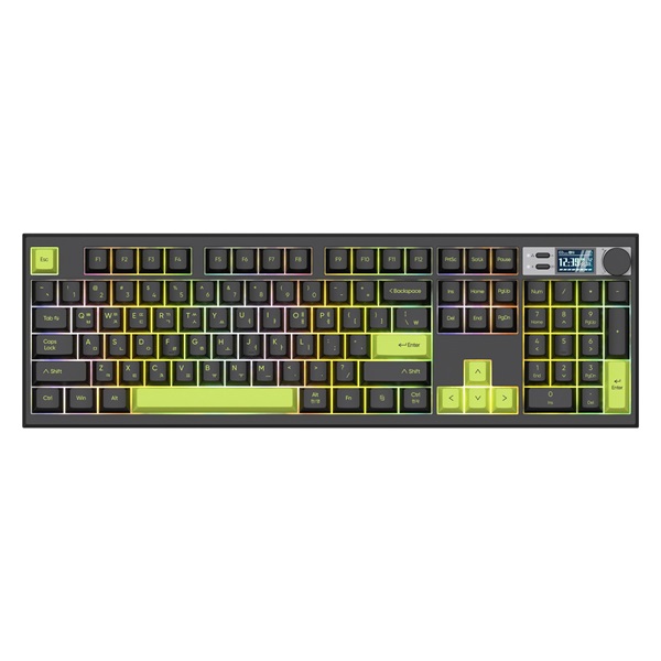 앱코 AS104 오피스네비게이터 유무선 기계식 네온블랙 (조약돌 슈팅스타축)_이미지